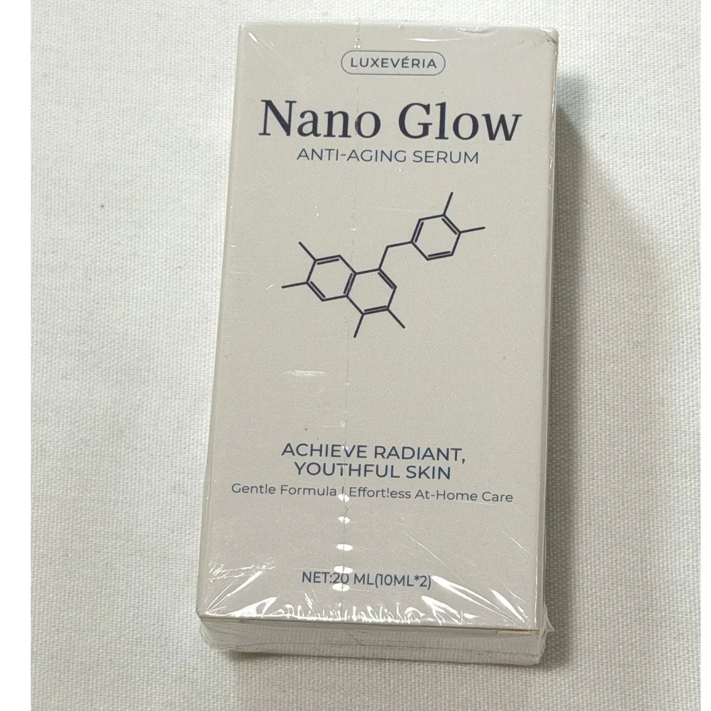 Luxeveria Nano Glow Anti-Aging Serum 20ml Microlift Roller Set New Sealed